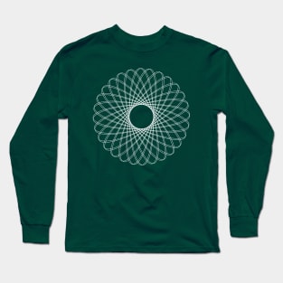 mathematical rotating roses - powder green Long Sleeve T-Shirt